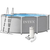366х122 см каркасний басейн intex 26718 фільтр, сходи