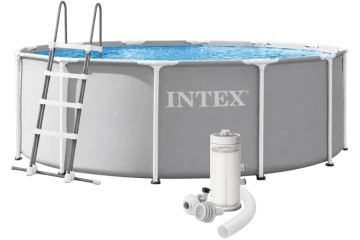 366х122 см каркасний басейн intex 26718 фільтр, сходи