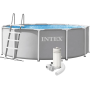 366х122 см каркасний басейн intex 26718 фільтр, сходи